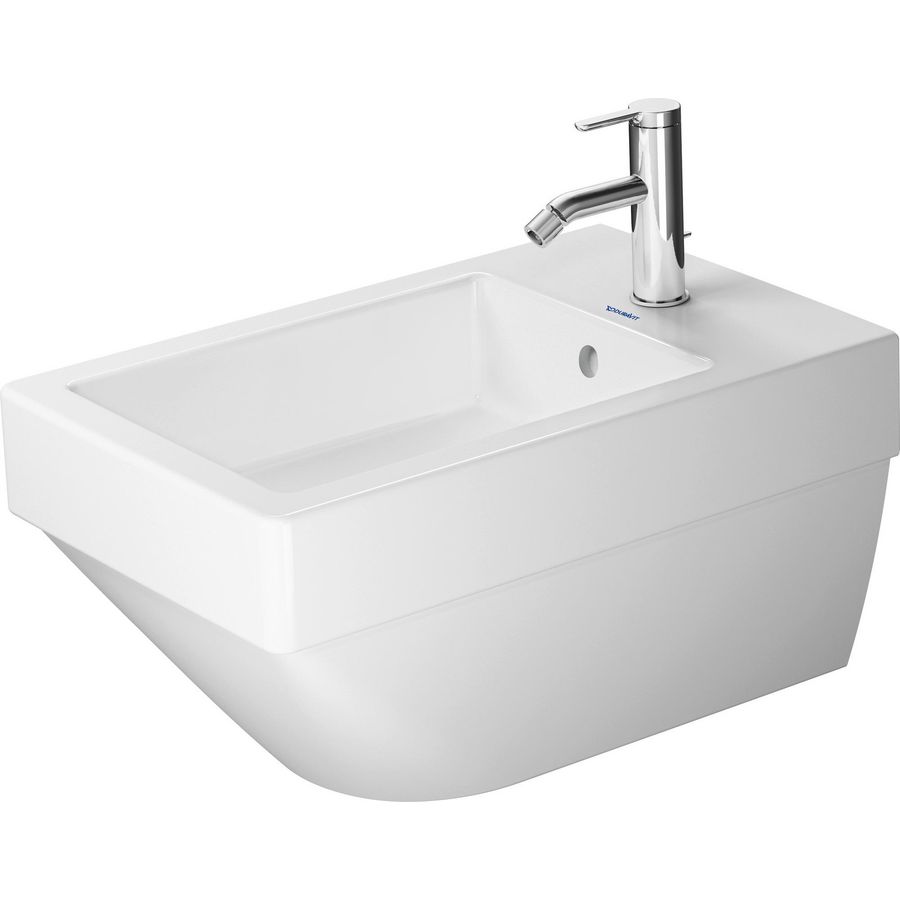 Wandbidet Vero Air 570mm, wit m.OL, m.KWB, 1 gat, Durafix