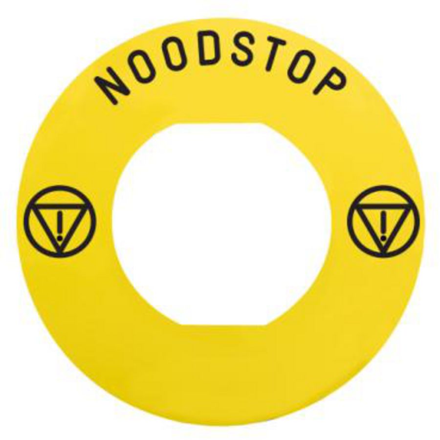 Legendahouder noodstop 60mm Gemarkeerd Noodstoplo VVE=10