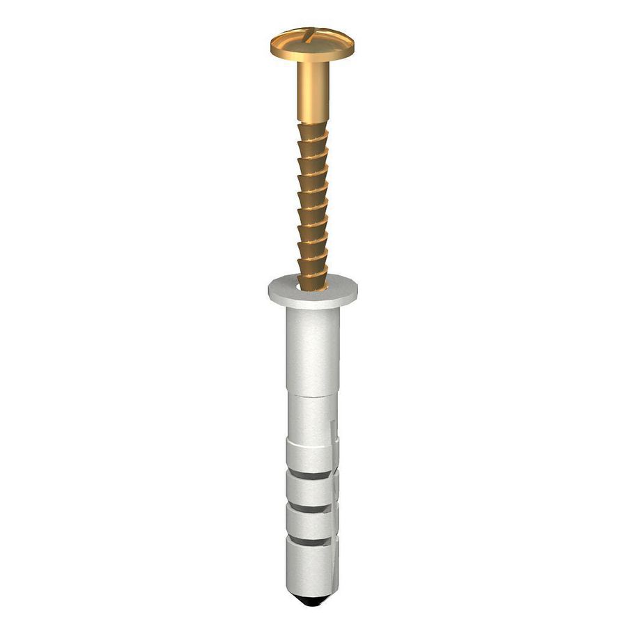 Slagplug 6x35mm polyam li.grijs VVE=100