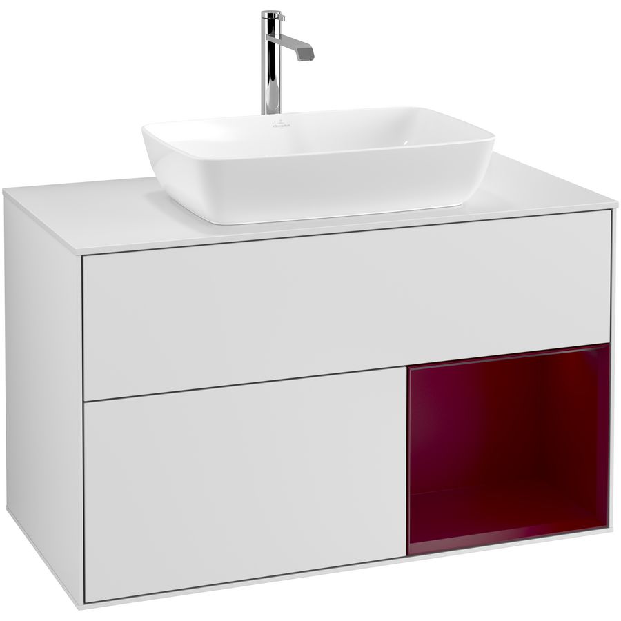 Wastafelonderkast Finion 1000x603x501mm White Matt Lacquer F781HBMT