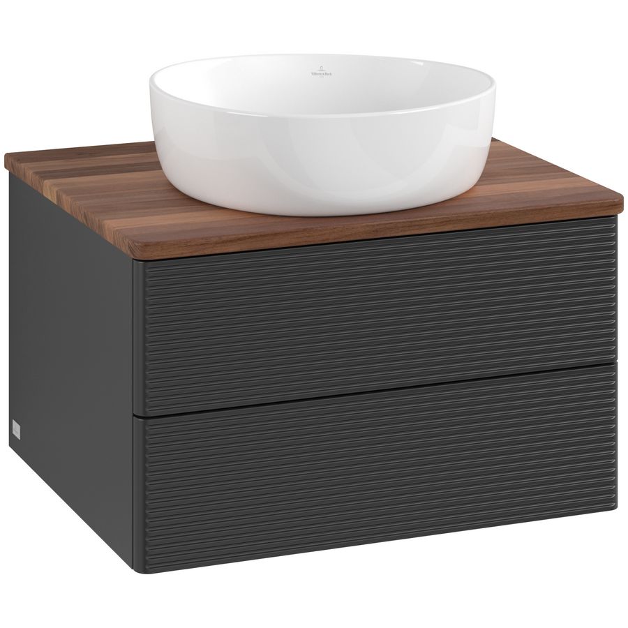 Wastafelonderkast Antao 600x360x500mm Black Matt Lacquer K18112PD