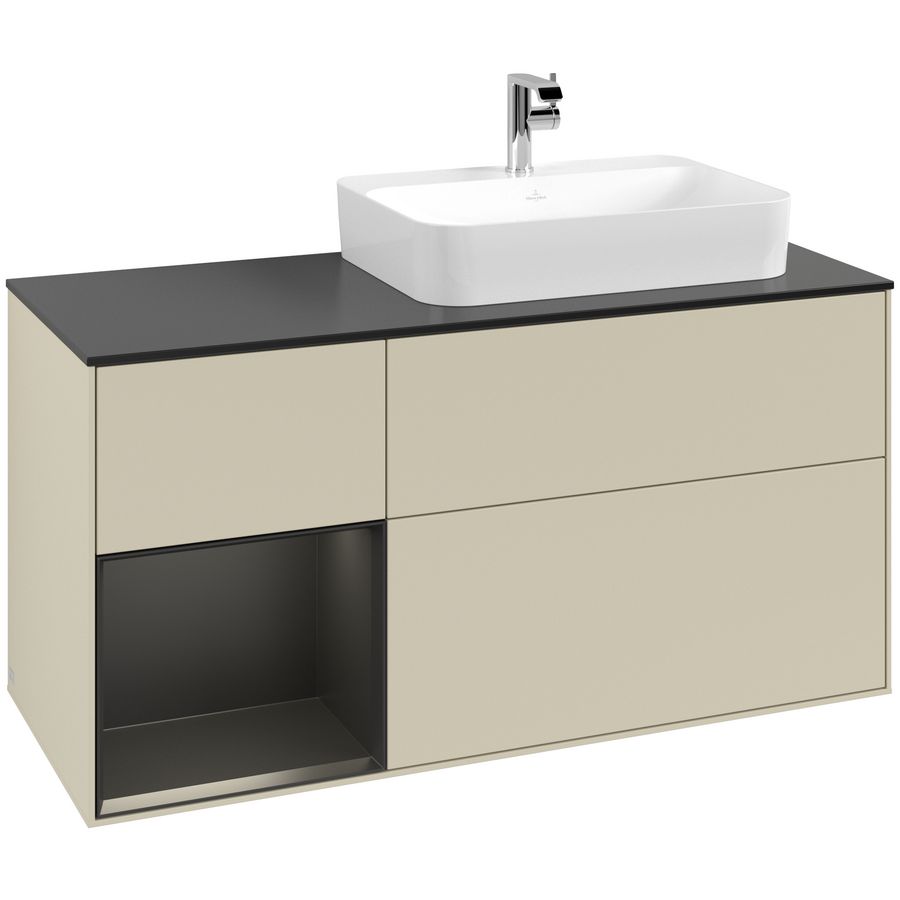 Wastafelonderkast Finion 1200x603x501mm S.Grey Matt Lacquer F392PDHJ