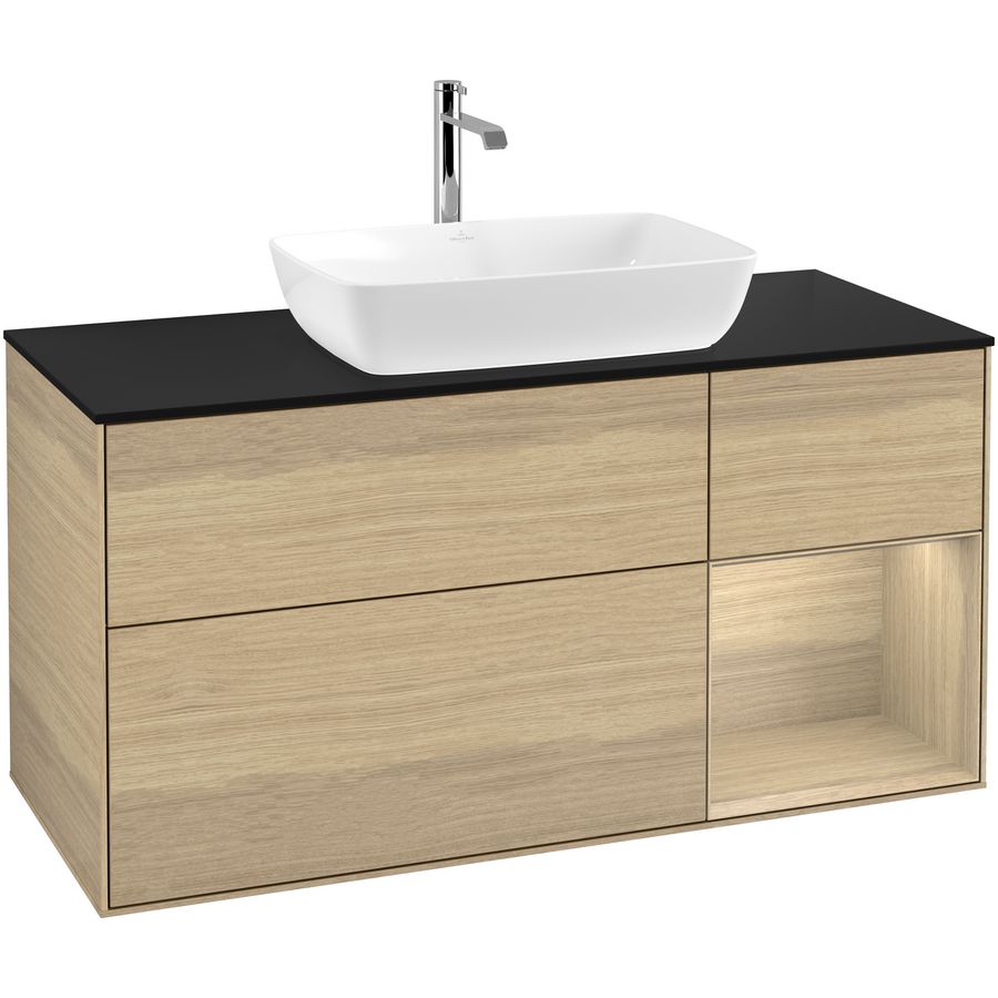 Wastafelonderkast Finion 1200x603x501mm Oak Veneer G832PCPC