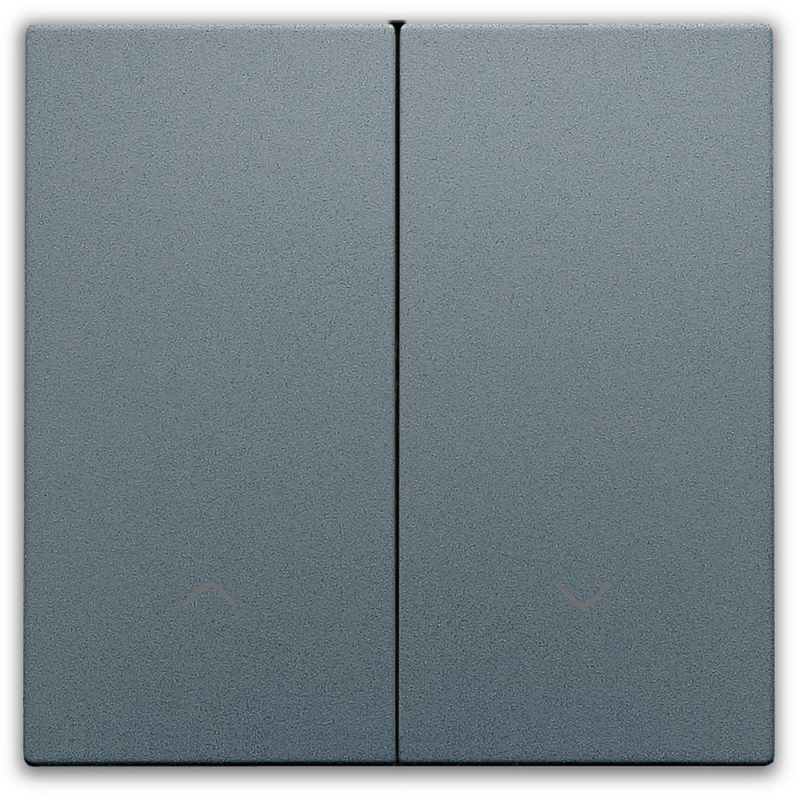 Afwerkingsset dubbele elektr. rolluikschakelaar blue grey