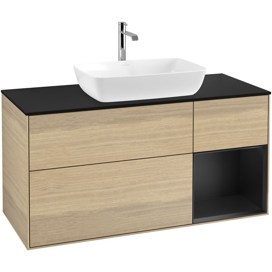 Wastafelonderkast Finion 1200x603x501mm Oak Veneer G832PDPC