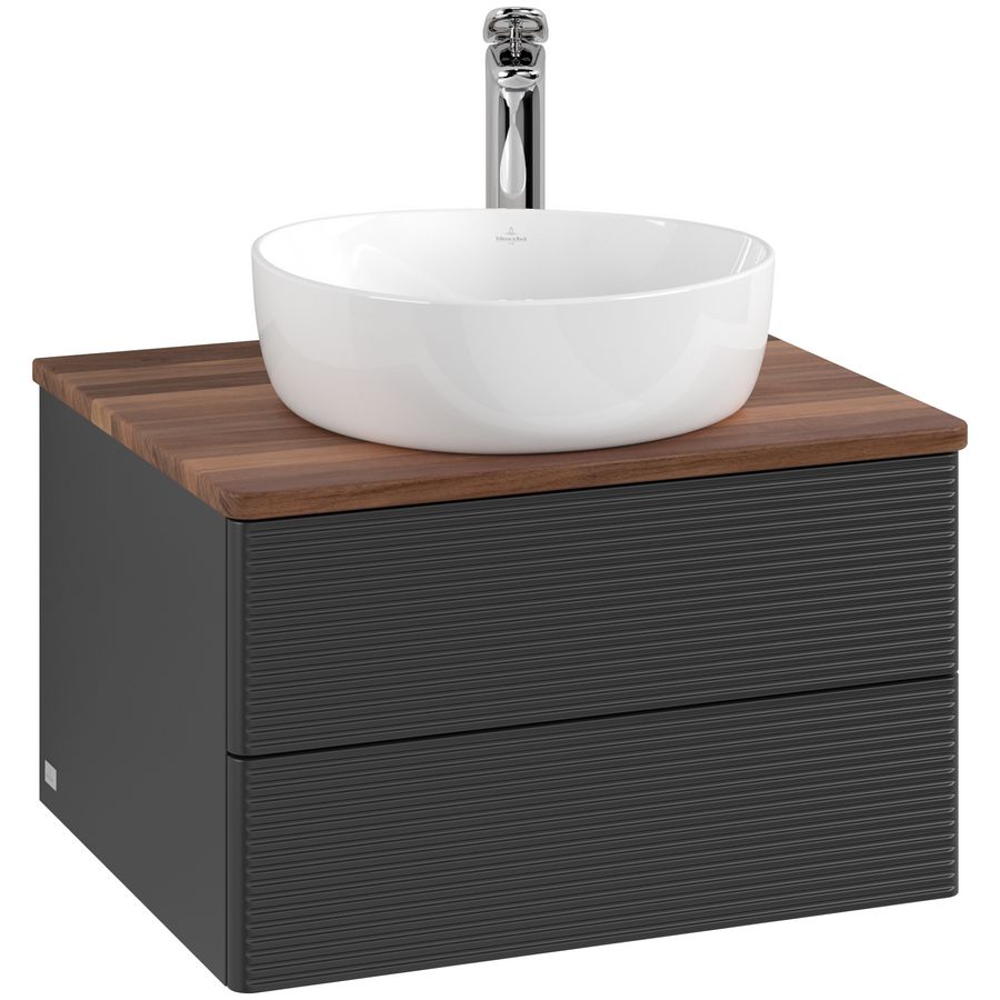 Wastafelonderkast Antao 600x360x500mm Black Matt Lacquer K18152PD