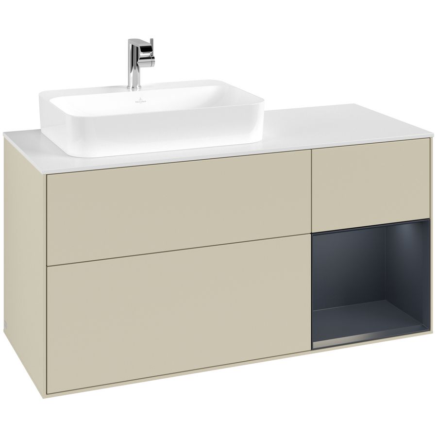 Wastafelonderkast Finion 1200x603x501mm S.Grey Matt Lacquer F401HGHJ