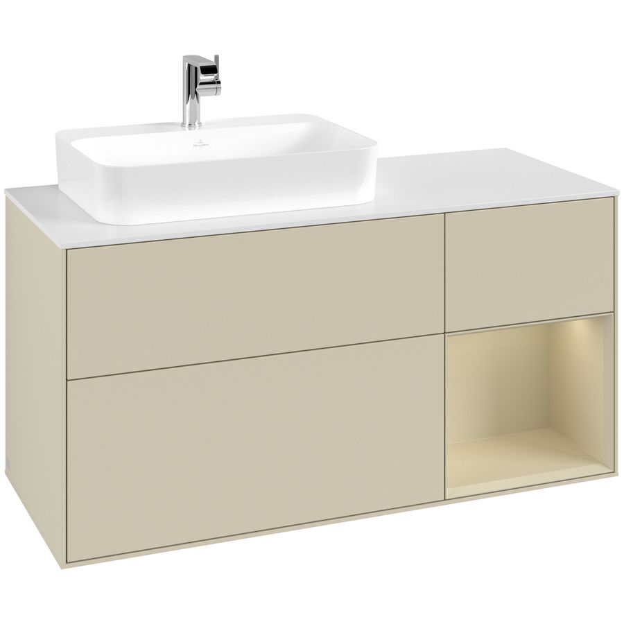 Wastafelonderkast Finion 1200x603x501mm S.Grey Matt Lacquer F401HJHJ