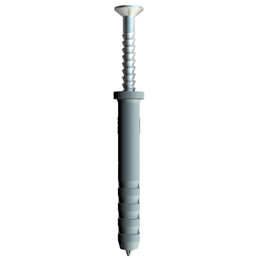 Slagplug 6x40mm polyam li.grijs VVE=100
