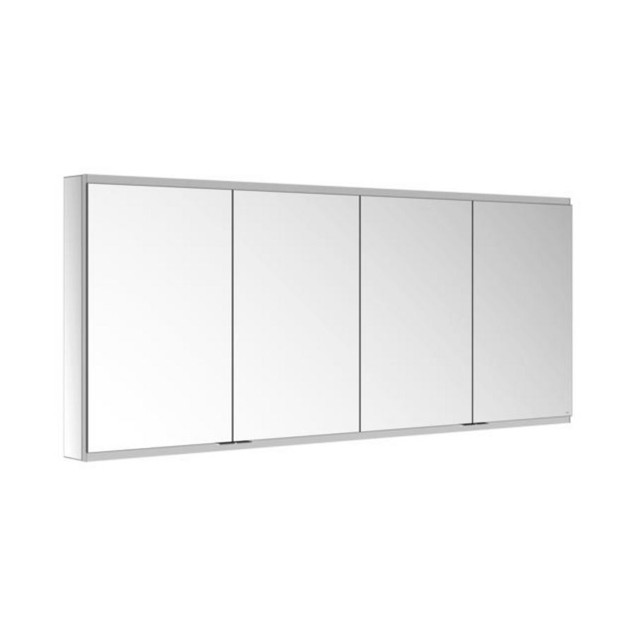 Spiegelkast opbouw onverl. 2xwcd/2xusb 1750x700x120mm zil.