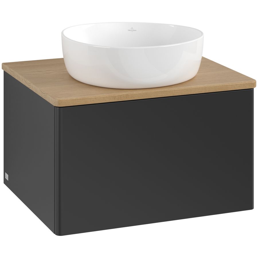 Wastafelonderkast Antao 600x360x500mm Black Matt Lacquer K29011PD