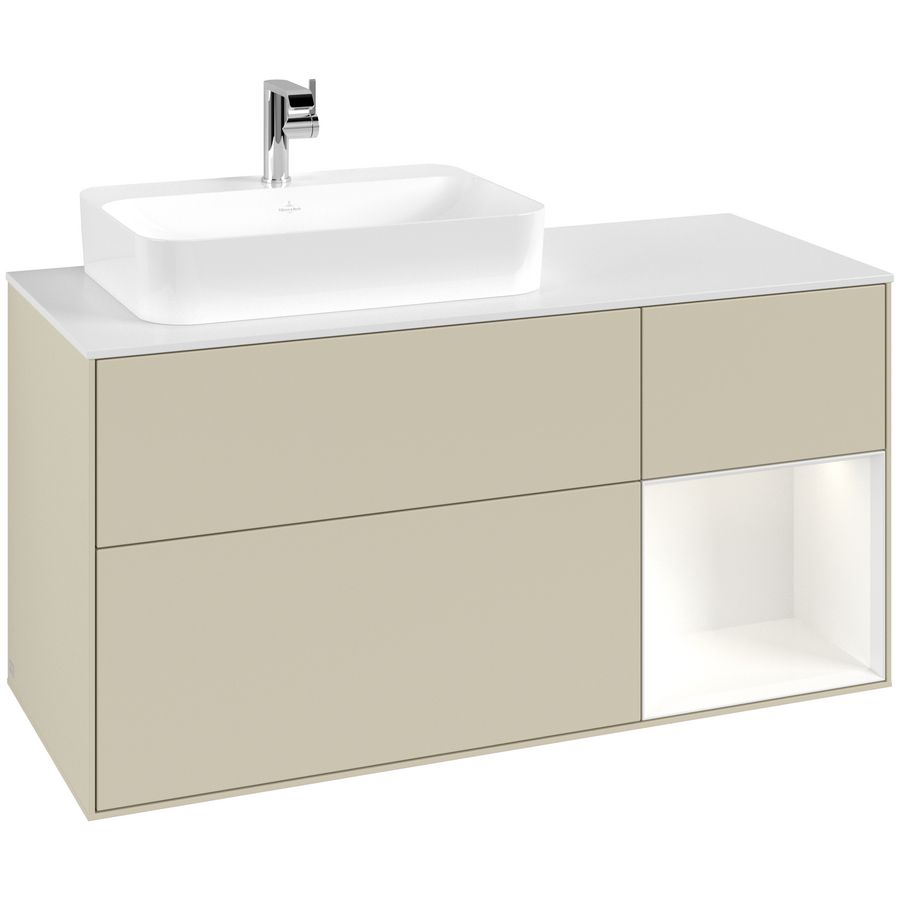 Wastafelonderkast Finion 1200x603x501mm S.Grey Matt Lacquer F401MTHJ
