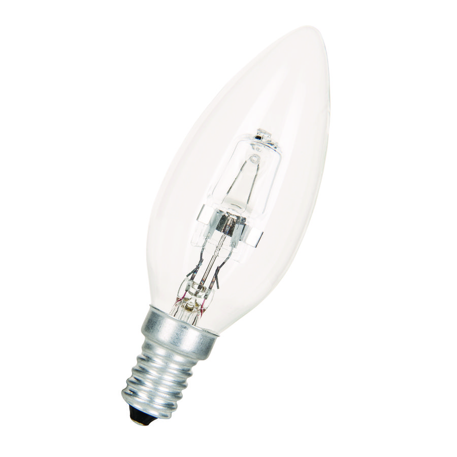 Hoogvolt halogeenlamp zonder reflec. easy eco C35 E14 18W VVE=10