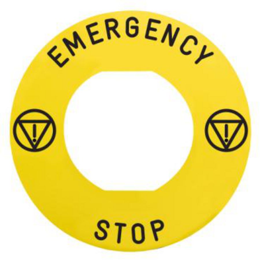 Legendahouder noodstop 60mm Gemarkeerd Noodstoplo VVE=10