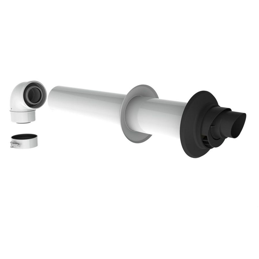 Geveldoorvoer concentrisch PP 60/100 + bocht