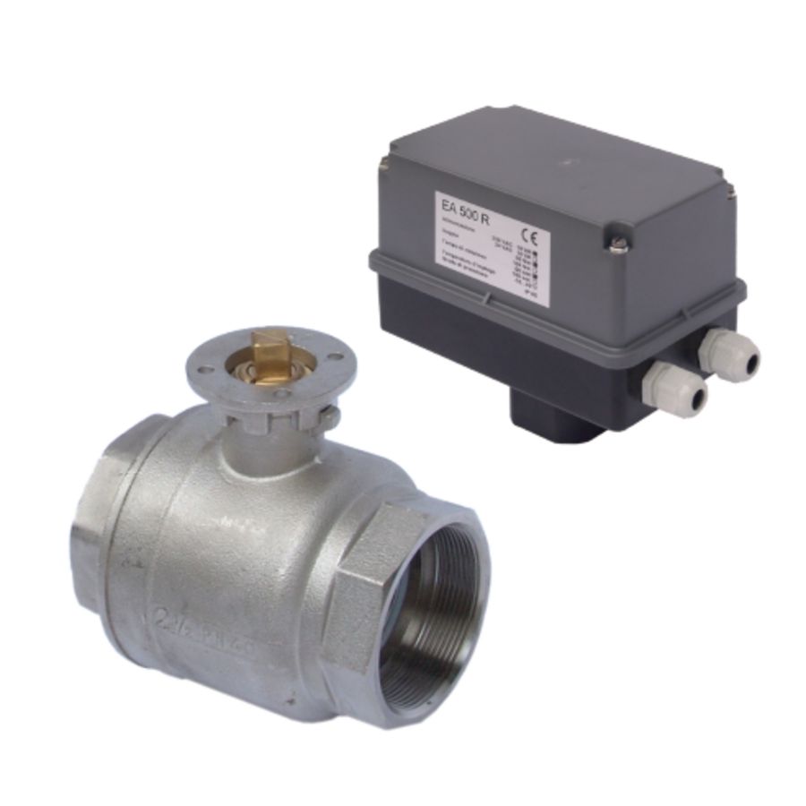 2-weg Motorkogelkraan 2.1/2" 230V 2 hulpcontact