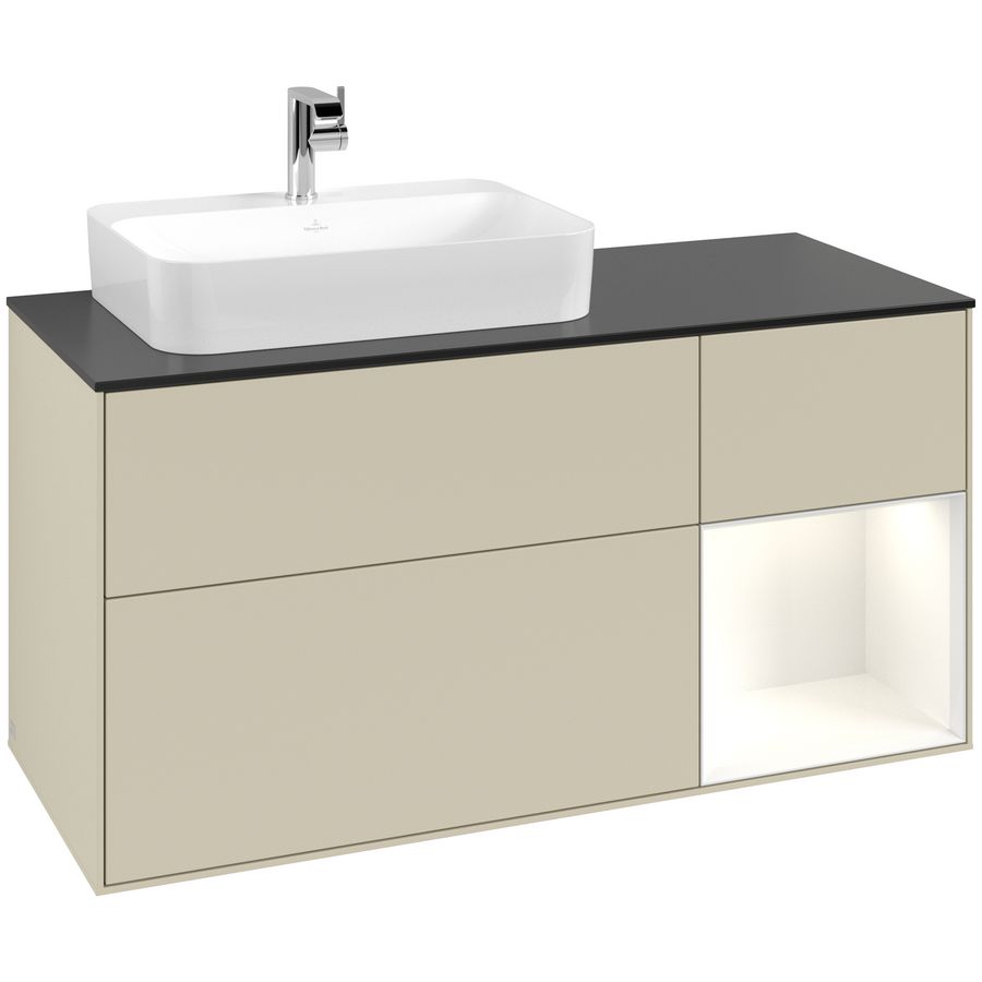 Wastafelonderkast Finion 1200x603x501mm S.Grey Matt Lacquer F402GFHJ
