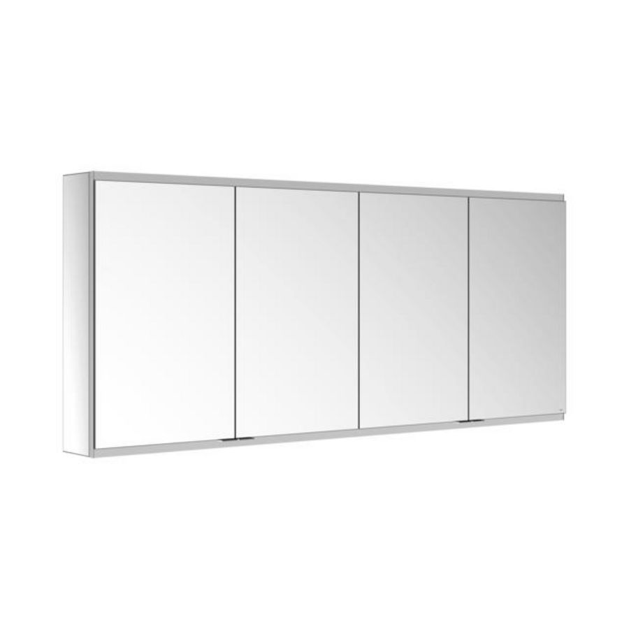 Spiegelkast/onverlicht Voorb/2wcd/2usb/1700x700x160mm zilv