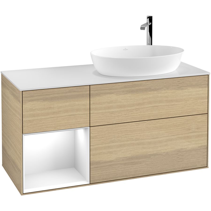 Wastafelonderkast Finion 1200x603x501mm Oak Veneer G921GFPC