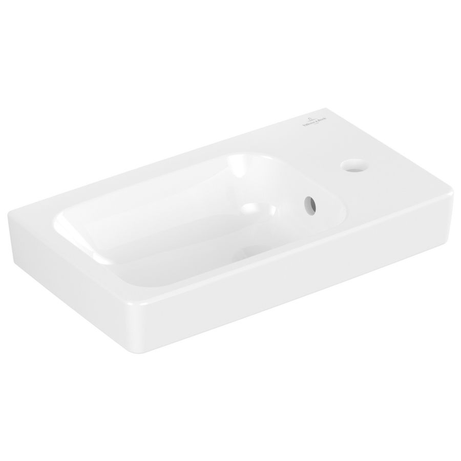 Architectura fontein 480x275mm wit met kraangat rechts + overloop