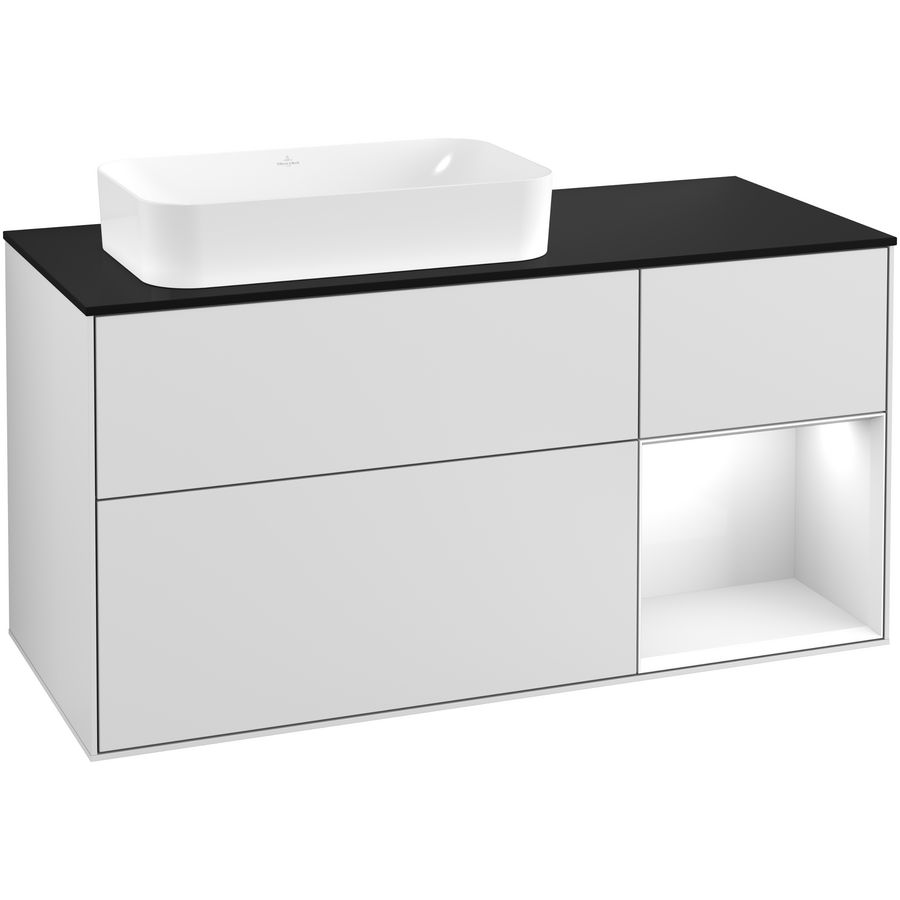 Wastafelonderkast Finion 1200x603x501mm White Matt Lacquer G282GFMT