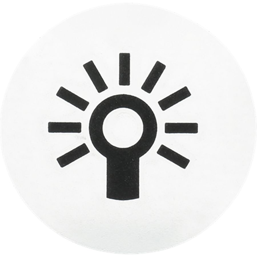 Voelbaar transparant lichtsymbool SI