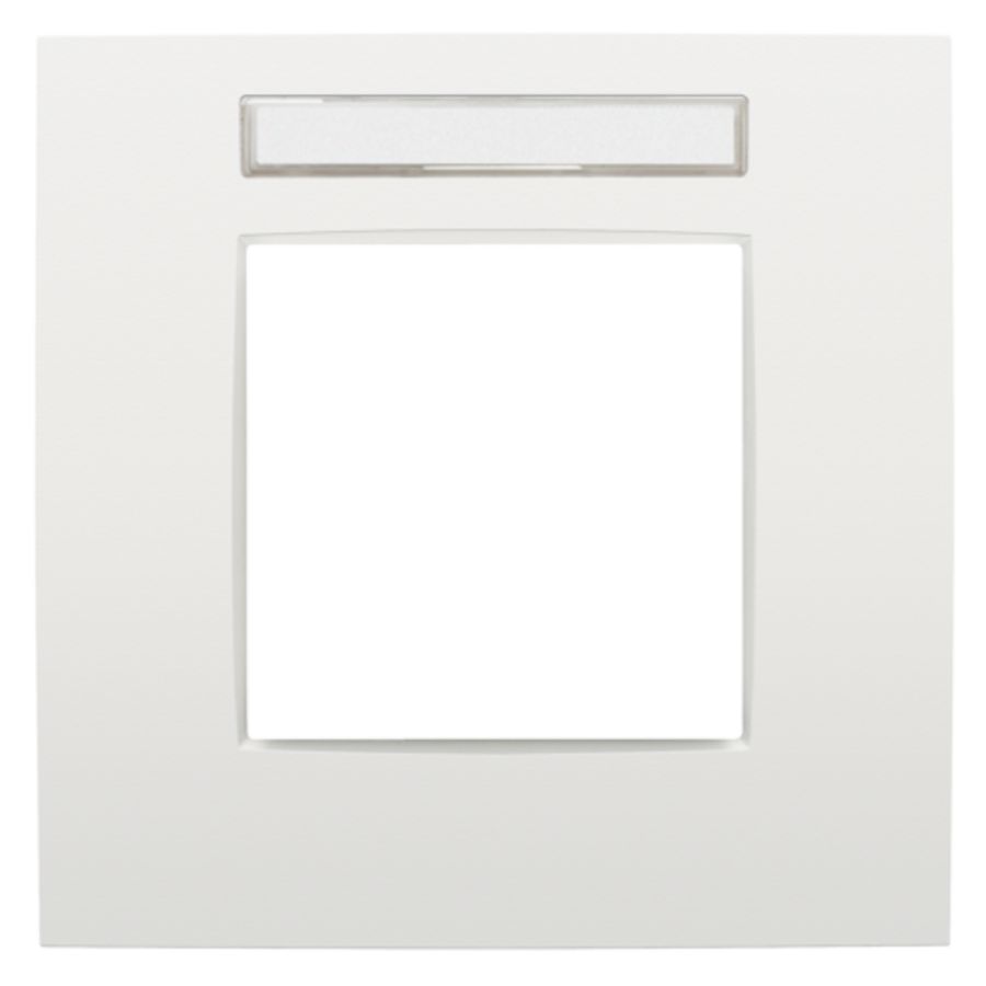 Enkelvoudige afdekplaat transparant tekstveld Int.white