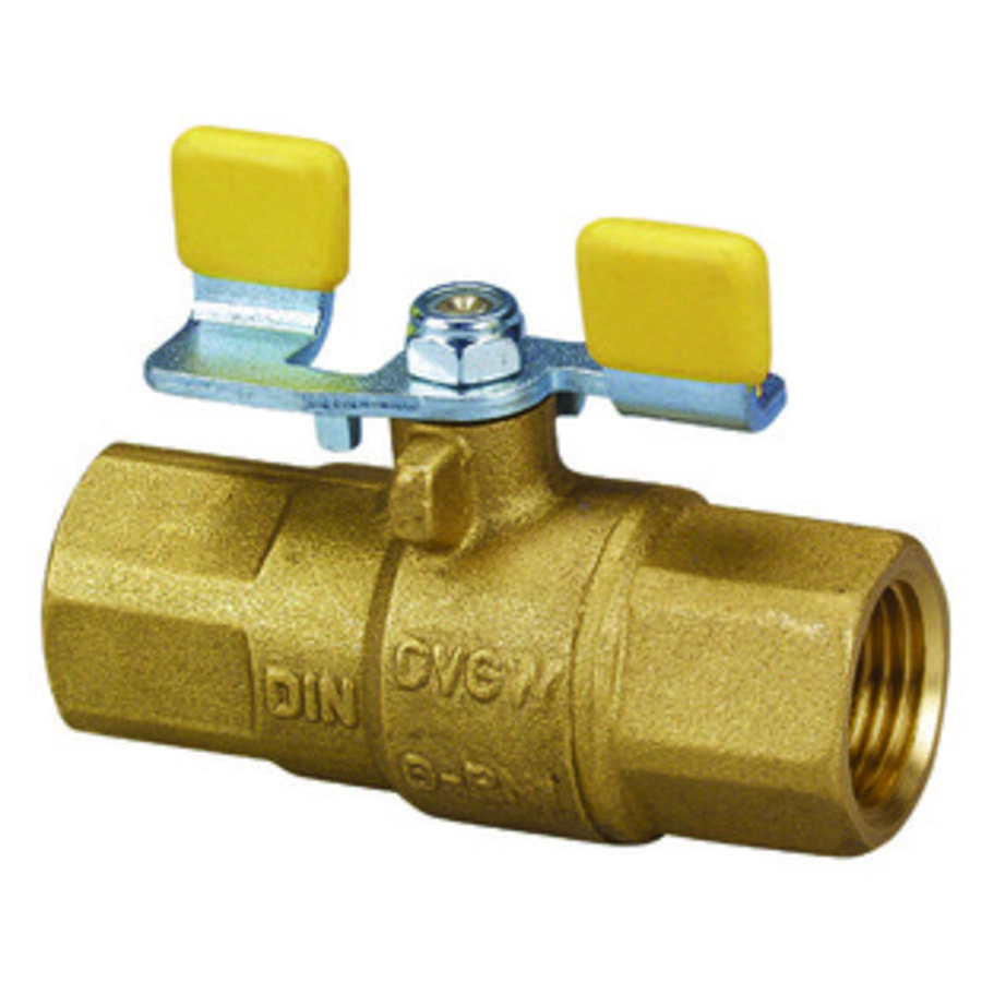 Kogelkraan met vlinderhandgreep bi DN10 PN1 IG/IG GAS