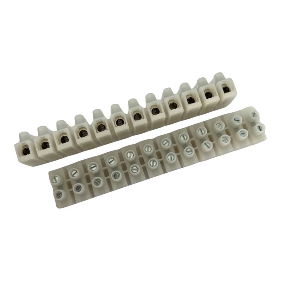 Kroonklemmenstrook met draadbeschermer 12P 0,75mm²-2,5mm² VVE=10