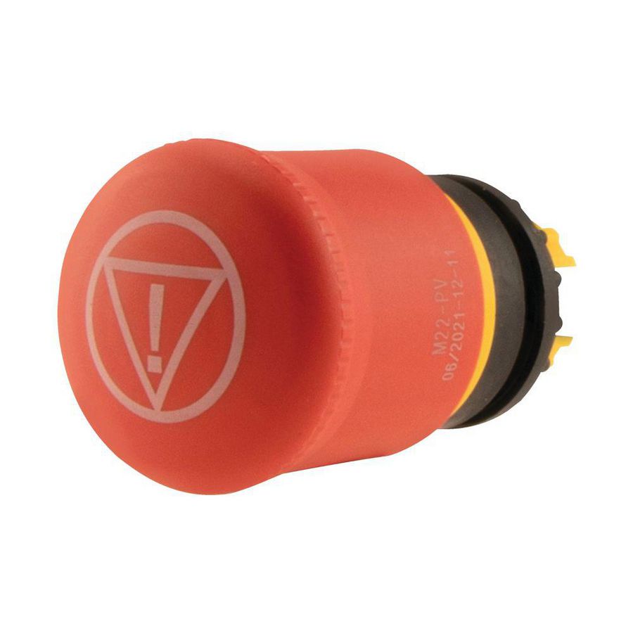 Nood-Uit 38mm 0M+0V trekontgrendeld onverlicht met symbool