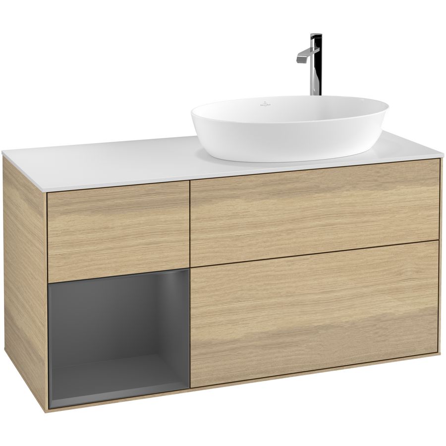 Wastafelonderkast Finion 1200x603x501mm Oak Veneer G921GKPC