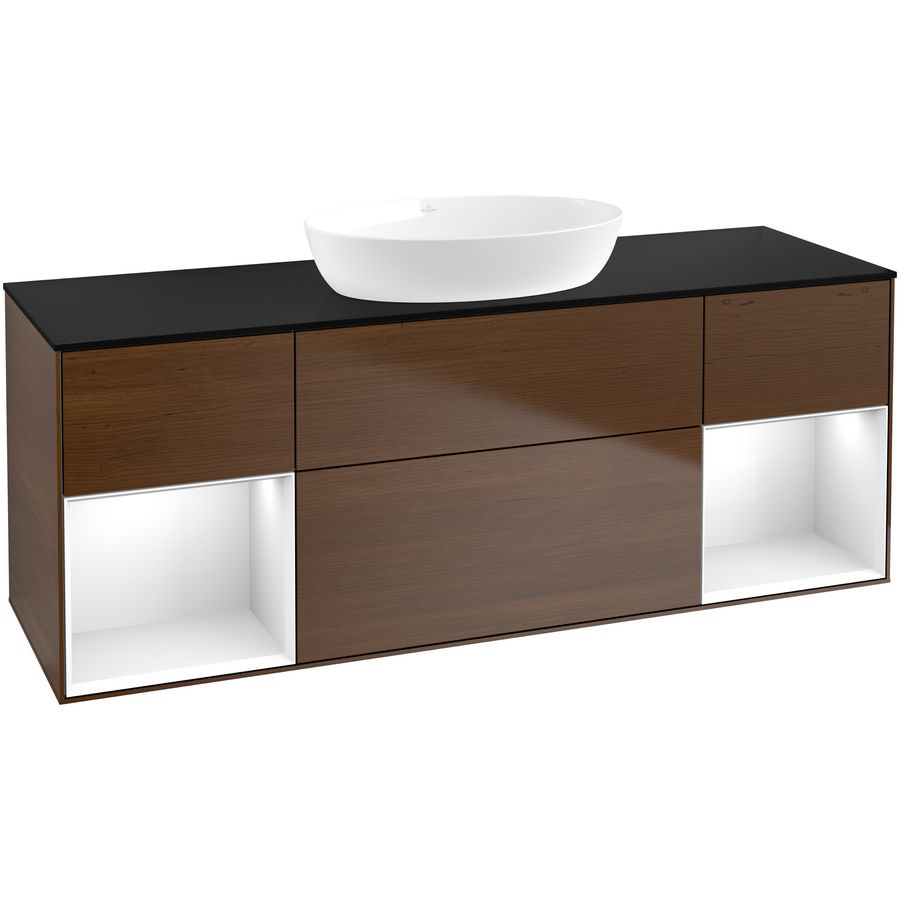 Wastafelonderkast Finion 1600x603x501mm W.Veneer FD02GFGN