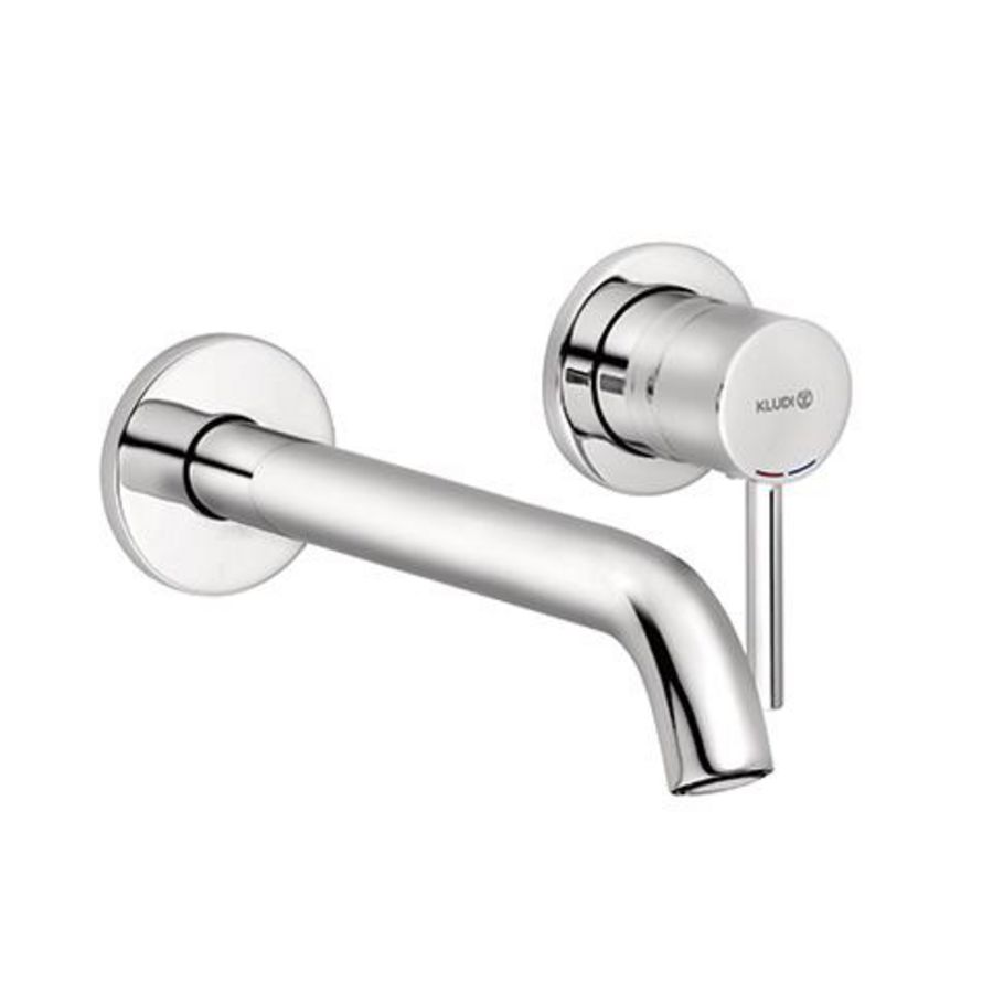 Bozz afb.set wastafelmengkraan chroom 2-gats 1-gr.sprong 220mm