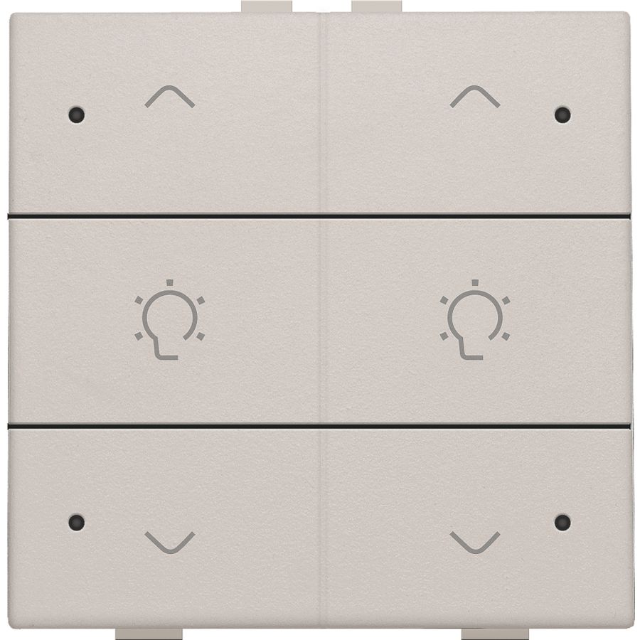 Dubbele dimbediening met led Home Control light grey