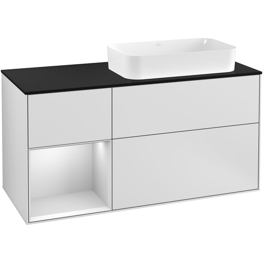 Wastafelonderkast Finion 1200x603x501mm White Matt Lacquer G272MTMT