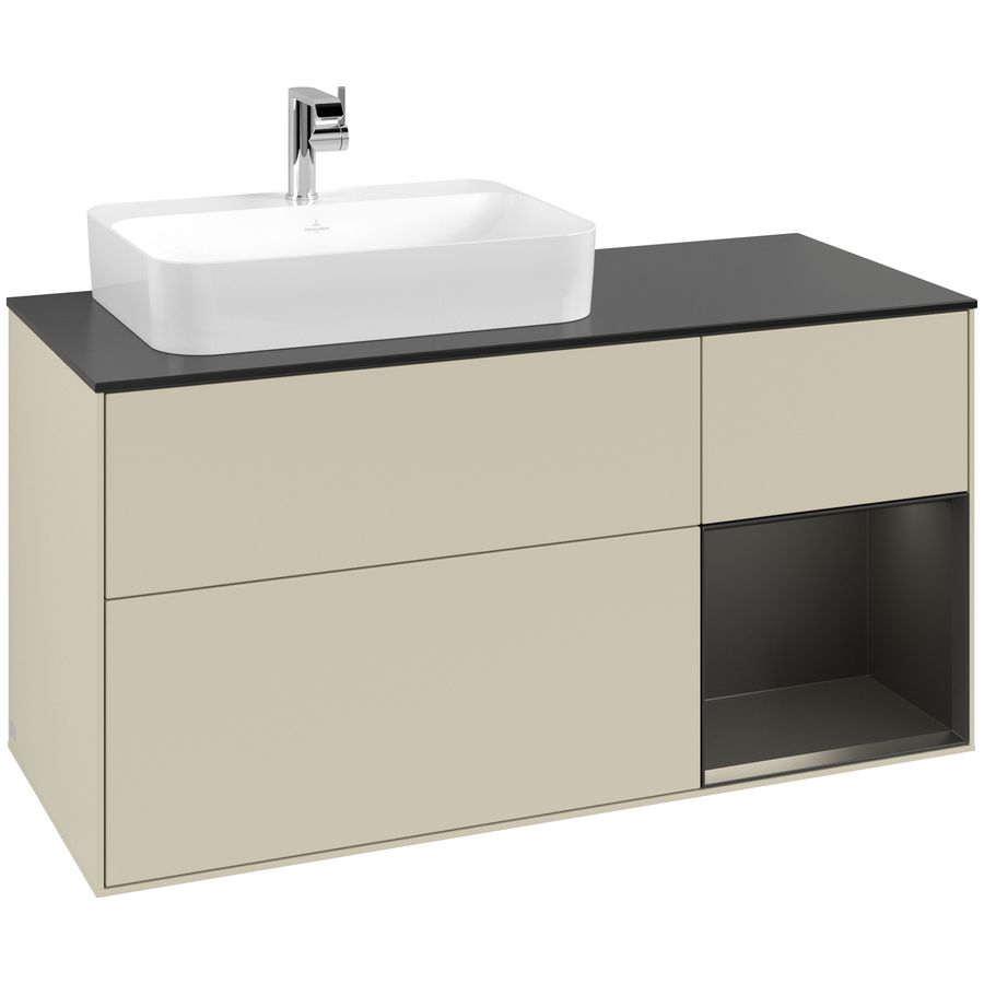Wastafelonderkast Finion 1200x603x501mm S.Grey Matt Lacquer F402PDHJ