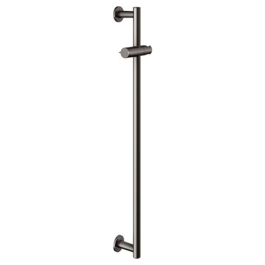 Douchestang rond doucheglijstuk 855mm titaanzwart geborsteld