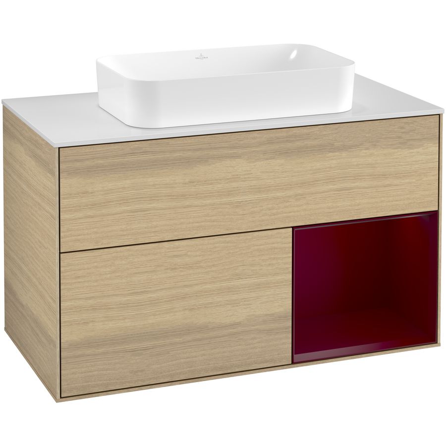 Wastafelonderkast Finion 1000x603x501mm Oak Veneer F251HBPC