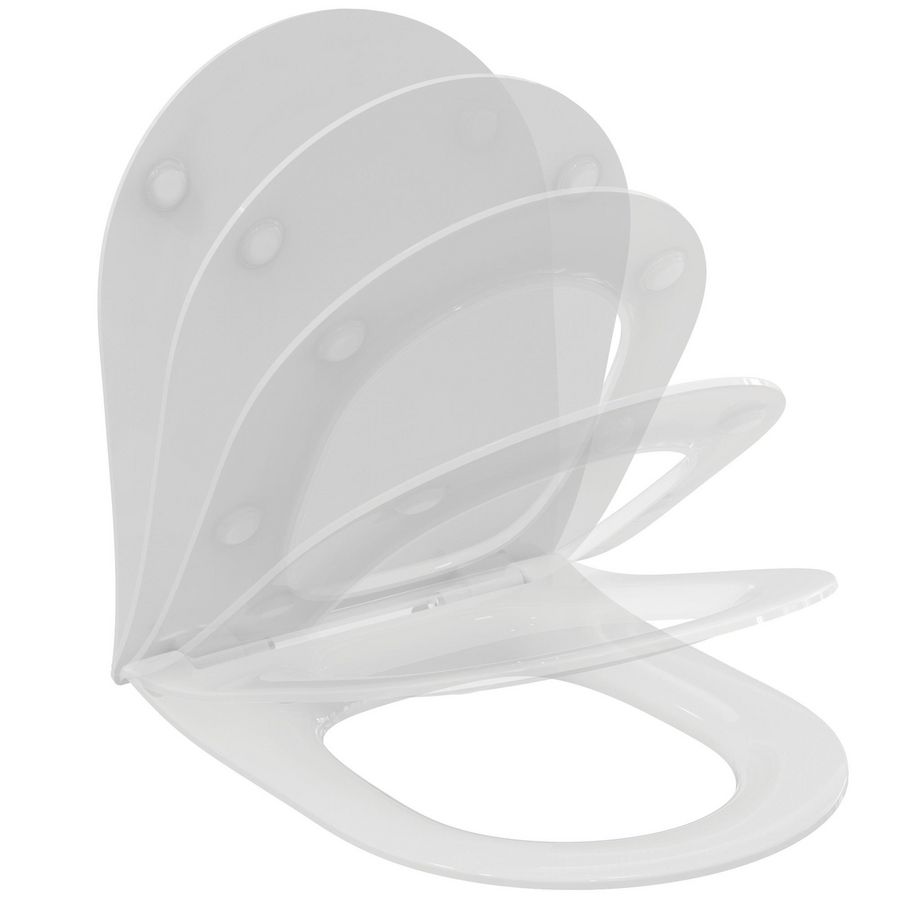 Closetzitting sandwich 360x440x50mm glanzend wit La Dolce Vita