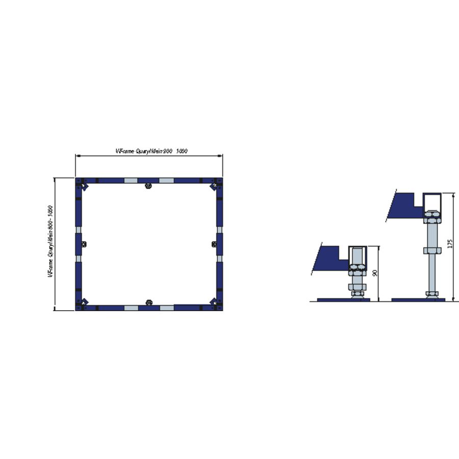 Toebehoren ViFrame v. klein douchebakken v. quaryl U91412300