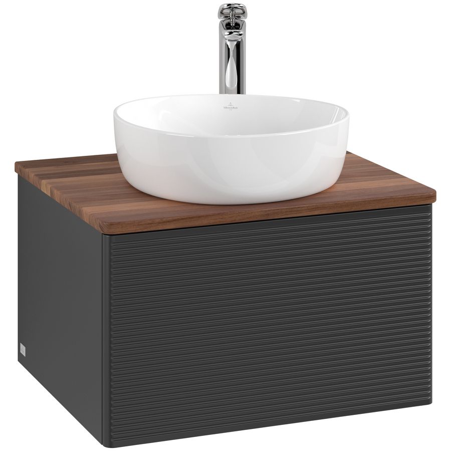Wastafelonderkast Antao 600x360x500mm Black Matt Lacquer K29152PD