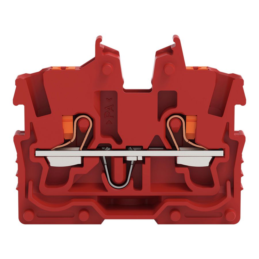 2-draads MINI-rijgklem Met Druk 1 mm² rood 2250-303 VVE=100