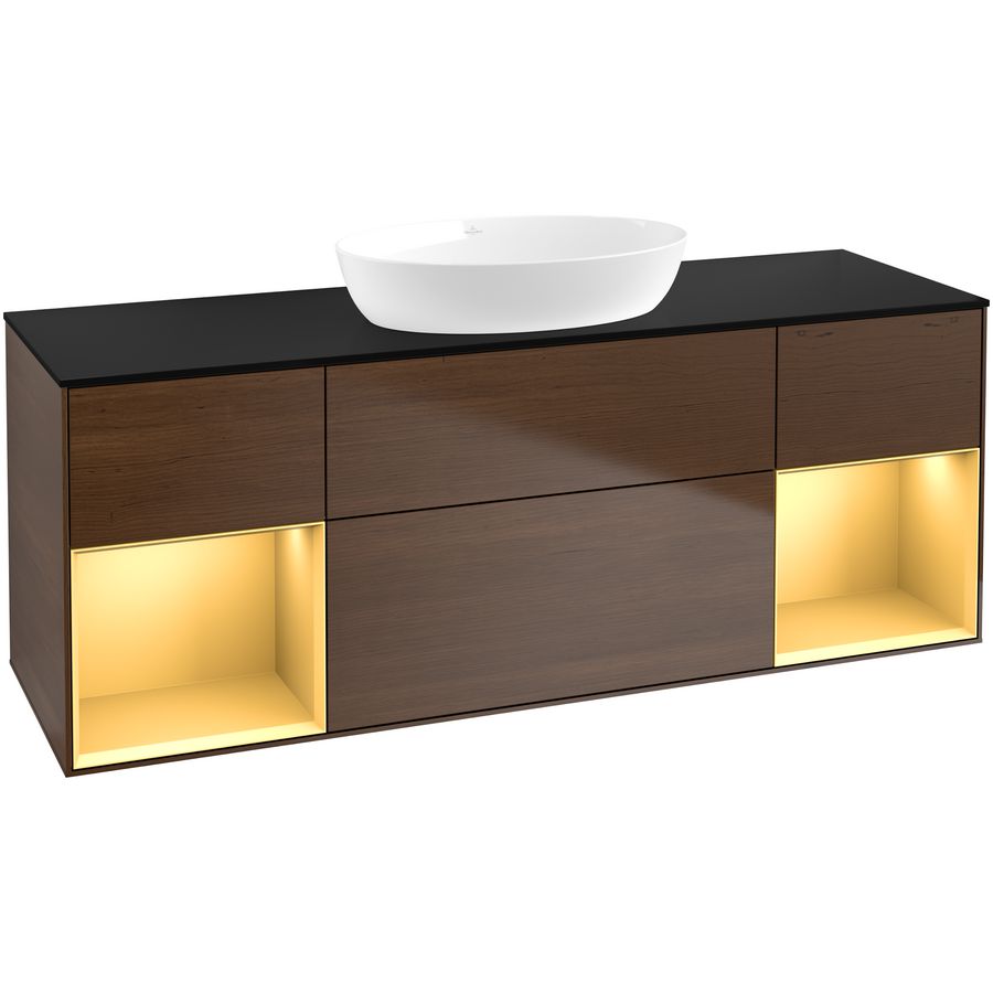 Wastafelonderkast Finion 1600x603x501mm W.Veneer FD02HFGN