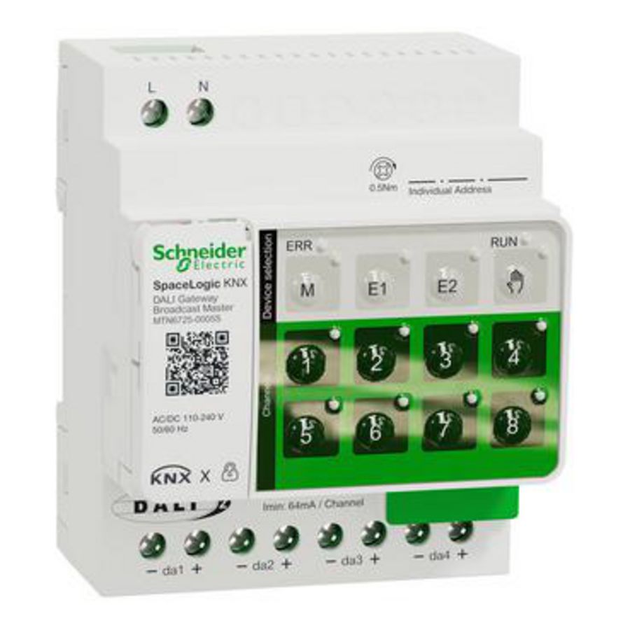 SpaceLogic KNX DALI Gateway Broadcast 4 kanalen secure
