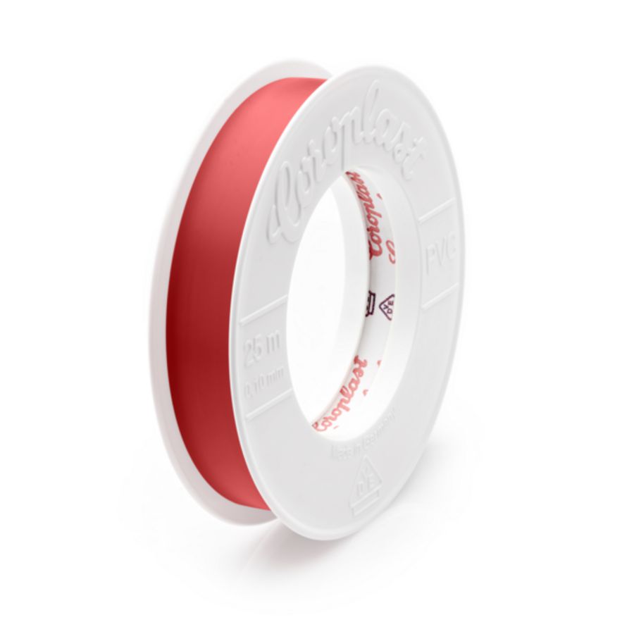 Rol a 25m. pvc isolatietape 15mm type 302 VDE rood
