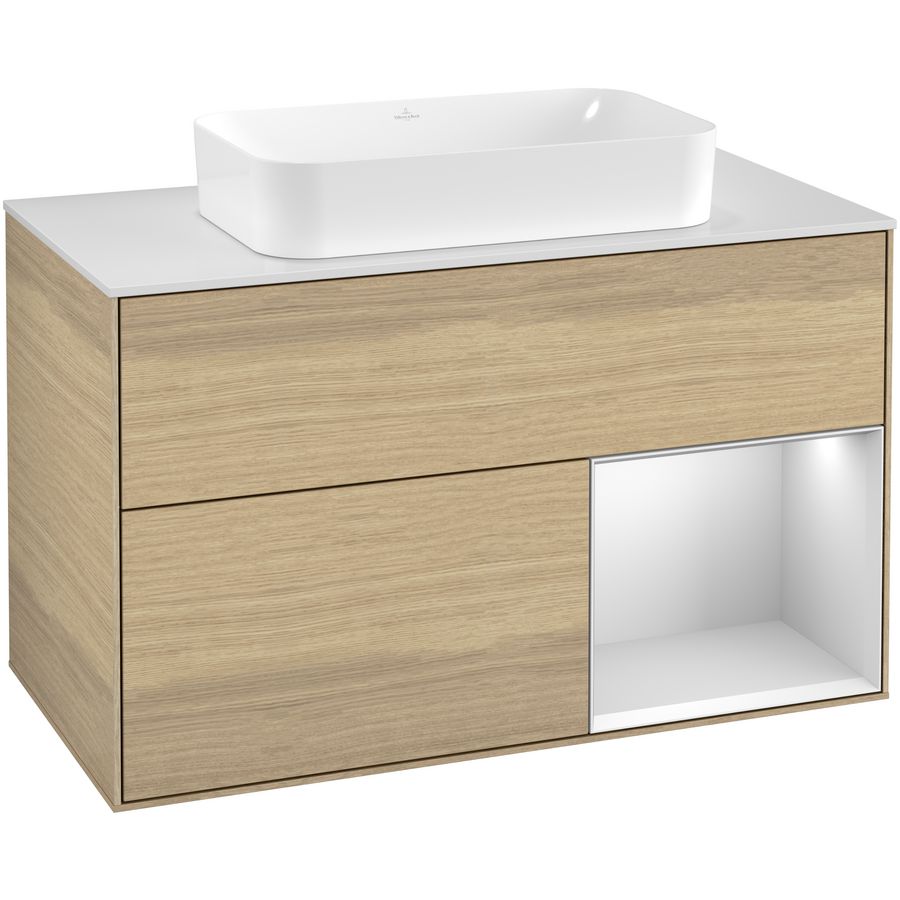 Wastafelonderkast Finion 1000x603x501mm Oak Veneer F251MTPC