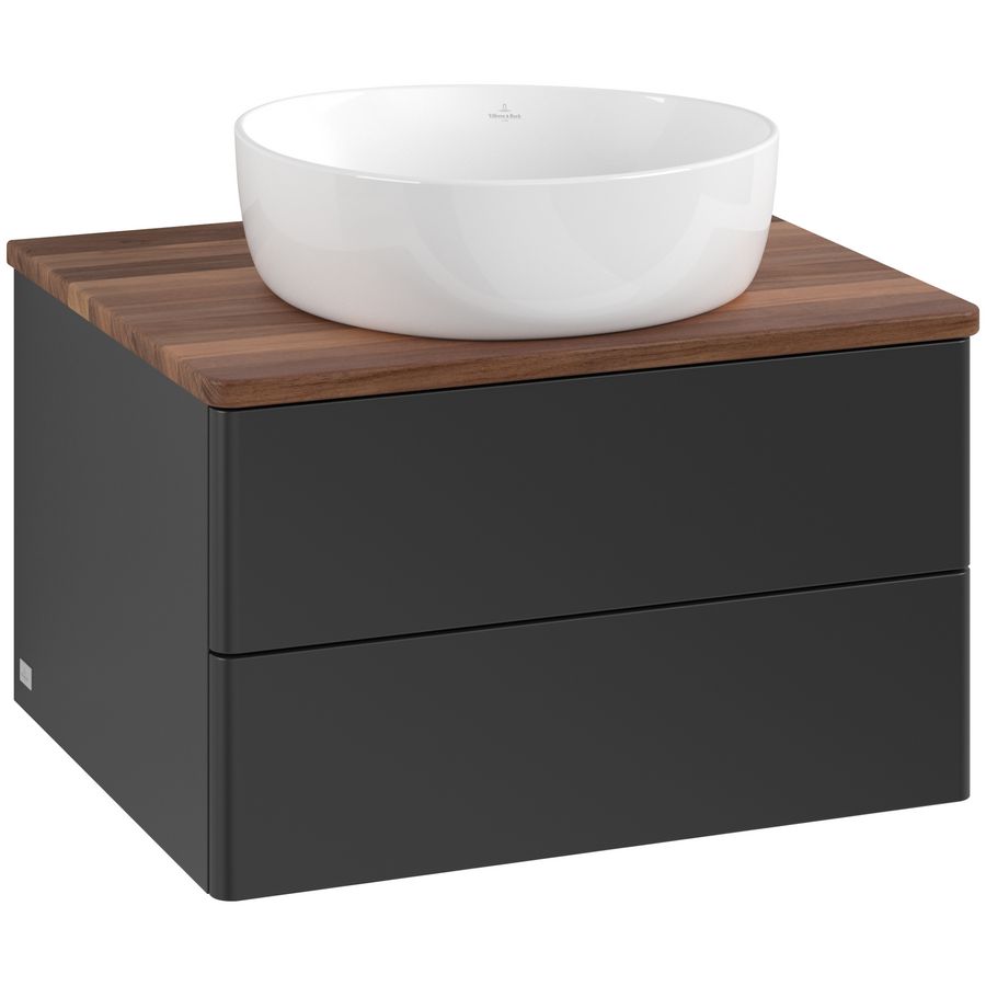 Wastafelonderkast Antao 600x360x500mm Black Matt Lacquer L18012PD