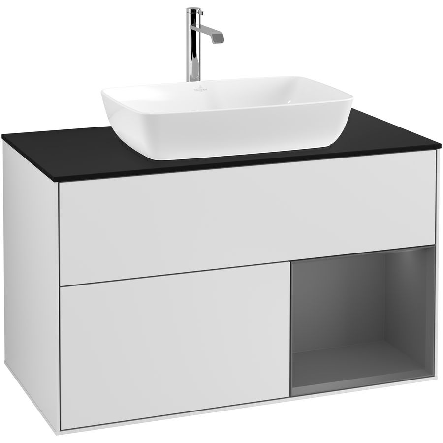 Wastafelonderkast Finion 1000x603x501mm White Matt Lacquer F782GKMT