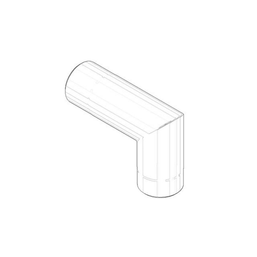 Aansluiting 1/2" 61,5x42,5x21mm Platina gebors.