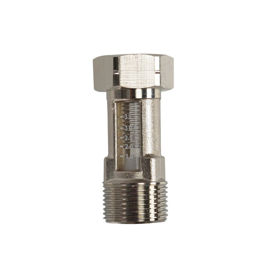 Flowmeter 1/2"x3/4" EC vernikkeld